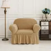 Новый эластичный диван Cover 3D клетчатая клетчатка Универсальная мебельная чехлов с элегантной юбкой для гостиной кресло-кресла диван LJ201216