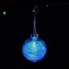 Boule décorative de Noël créative fenêtre lumineuse boule de Noël suspendue boule de Noël en plastique transparent boule creuse lampe à LED T9I00736