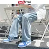 LAPPSTER jean Baggy en Denim pour homme pantalon de jogging Streetwear japonais mode corenne style Harajuku 2XL 2022 0309
