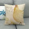 Kudde / dekorativ kudde Partihandel 45cm * 45cm Westfall Chicken Linne / Bomull Kasta Cover Couch Kuddehölje Heminredning Pillowcase