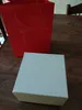 Original Box Paper Inre papper med röda läderlådor Män damklockor för presentlåda259o