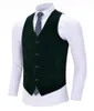 Coletes masculinos Exército comercial Veludo verde Velvet Wool Slim Fit Fit Breassed Cotton Suit Coloat para padrinhos formais de casamento Guin22