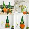 2021 Día de San Patricio Decoración de fiesta Irlandés Verde Muñeca sin rostro Decoración Hierba verde Muñeca sin rostro Adornos navideños Regalo HHD4715