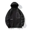 Men's Jackets 2021 Luminous Mens And Coats Loose Unisex Streetwear Hooded White Black Cargo Outwear