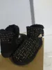 Designer Dames Kids Enkel Snowboots Koe Split Top Hoge kwaliteit Enkellaarsjes Roze Beige Zwarte Schoenen Laars