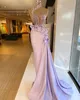 Aso Ebi 2020 Arabic Crystals Beaded Sexy Evening Dresses High Neck Prom Dresses Sheath Satin Formal Party Second Reception Gowns ZJ295