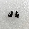 Everfast 10pc/Lot Cute Lazy Sitting Cat Earrings Stainless Steel Earring Tiny Cats Ear Studs Jewelry For Women Kids Girls T100