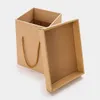 Boîte cadeau universelle en papier kraft pliante boîte d'emballage cadeau portable carrée