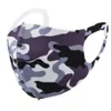 Camouflage Masques Visage Protéger Anti-poussière Vent Glace Soie Coton Bouche Masque Lavable Respirant Cyling Vélo De Protection Camo Noir Paquet Nouveau