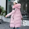 Winter jacke frauen hohe qualität unten mantel weibliche 2020 lange schlanke einfarbig weibliche Jacken zip pelz kragen frauen unten Jacke