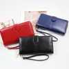 Womens -portemonnee voor creditcard Vrouwelijke portemonnee Mode Brand Long Trifold Coin Purse Lederen Lady Solid Purse Dames Wallets250i