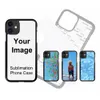 Mobiele telefoon hoesjes Hard plastic DIY Blank 2D-sublimatie hoesjes Warmteoverdracht Designer telefoonhoesje iPhone 15 14 13 12 Pro x xr xs max met aluminium inzetstukken MH74