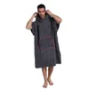 Mouwloze wisselende badjas met zak, surfponcho handdoek met capuchon, one size fit alle y200429