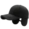 Hot Winter New Cotton Baseball cosidas de béisbol para hombres e invernales gorras de protección de oído a prueba de frío JXW726