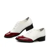 bianco Uomo elegante matrimonio gentiluomo scarpe eleganti classiche scarpe da ufficio uomo stringate Moda Bullock scarpe inglesi a punta