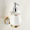 Distributeur de savon pour les mains en laiton antique 300ml Porte-shampooing économiseur debout au sol Bouteille de liquide Douche Y200407