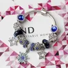 Charm Bracelets Jewelry Fit 925 Blue Star Snowflake Crystal Pendant Bracelet Diy Beads Cat Eye For Holiday Gifts Drop Delivery 2021 2X8Fm