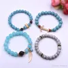 Amizade pulseiras amor Marca Moda Pulseiras Bangles luxo Strand estiramento Multilayer Bracelet Beads