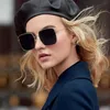 Wholesale-güneş tonları için retro kadınlar moda kare güneş gözlüğü kadın büyük lunette renk metal tasarımcı vintage gözlük ilerici