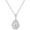 Crystal Water Drop Necklace Cubic Zirconia Diamond Pendant Weeding Halsband Kvinnor Mode Smycken Will och Sandy Gift