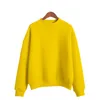 Vrouw Sweatshirts Zoete Koreaanse O-hals gebreide truien dikke herfst winter suikergoed kleur Losse hoodies Solid Dames kleding 220214