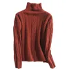 Pull en cachemire col roulé femmes laine mérinos pull tricot doux vêtements d'hiver pull femmes tricots 201223