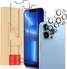 4pack härdat glasskärmskydd 9h hårdhet kamera lins skyddare täcker film 4in1 för iPhone 11 12 13 14 15 Pro Max med detaljhandelslådan