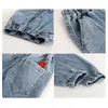 Våren nya tonårspojkar jeans byxor barn kläder avslappnad lös denim byxor 4-16 år barn streetwear all-match kläder1