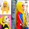 Novos perucas sintéticas amarelas longas naturais coloridas 13x4 peruca frontal do laço brasileiro pré-exibido para mulheres negras / brancas