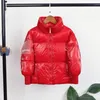 Down Coat Kids Jacket White Duck Children Stand-up Collar Shiny Space Silver Personality Boy And Girl Coats