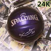 Spalding 24K Black Mamba Merch Edición Conmemorativa Pelota de Baloncesto PU Serpentina Resistente al Desgaste Tamaño 7 Perla Púrpura