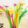 20st / lot Mixed Styles Flower Plant Shaped Ball Point Creative Stationery Ballpoint Lovely Style Gel Writing Pen 201111