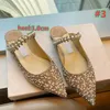2023 Best Selling Free Delivered 6.5cm 8.5cm High Heels Leather Pointed Pearl Diamond High Heels Flat Shoes Leather Wedding Party Shoes Size 35-40