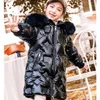 2020 Fashion Winter Girl Clothes Warm Down Cotton Hooded Jacket Children Coat Parka Fake Fur Kids Teenager Thickening Outerwear LJ201120