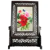 Antique Chinese Home Decor Vintage Decorations Office Ornaments Hand Silk Embroidery Patterns Works with Wenge Wood Frame Birthday Gift