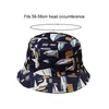 Women Men Beach Hat Casual Tree Boat Print Summer Sun Bucket Hats Cotton Hip Hop Cap Vacation Accessories