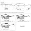 2021 Aluminiowe krawędziowe okulary przeciwsłoneczne Pochromic Men Polarized Day Night Drives Kieliszki Chameleon Antiglare gafas de sol hombre6346684