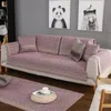 Eenvoudige katoenen linnen weven sofa cover anti-vuile bank slipcovers woonkamer sectionele koffer voor sofa 1pc home sofa decor mat 201119