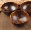 천연 코코넛 그릇 장식 과일 샐러드 국수 나무 수공예 크리 에이 티브 쉘 그릇 무료 배송 SN5077