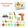 Kids Drill Screw Nut Puzzle Toys Pretend Play Tool Drill Disassembly Assembly Children Toy Drill Puzzle Educational Toy for Boy LJ201007