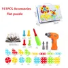 Bambini Drill Drill DH dado Puzzle Giocattoli Pretend Play Play Tool Drill Smontaggio Assemblaggio Bambini Toy Drill Puzzle Giocattolo educativo per il ragazzo LJ201007