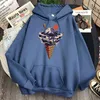 Fuji Flavor Ice Cream Print Hoodies Man Long Sleeve Harajuku Casual Hooded Male Comfortable Cartoons Hoody Hip Hop Sweatshirts H1227