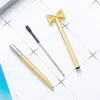 Metal Ballpoint Pen with Bow Top for Women Grils Student Wedding Bridal Shower Décor Gifts Office Supplies KDJK2112