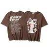 Men Brown T-shirt Korte mouw T-shirts Vintage Saint Printed Mens Dames T-shirt M-XXL272S