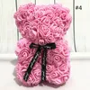 25 cm de pelúcia rosa urso flor artificial rosa de urso Natal decoração para casamento festa dia dos namorados presentes1