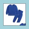 Ensembles de vêtements bébé enfants bébé, maternité famille correspondant pyjamas ensemble enfants plaine salon porter garçons filles slee adolescent adt vêtements drop d