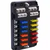 غطاء بلاستيكي 12 طريقًا Blade Fuse Block 12V 32V Fuse Box حامل مع ضوء مؤشر LED لقارب السيارات البحرية