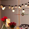 Guirlande lumineuse LED 10M avec 38pcs globe blanc G50 pour décoration de patio de fête de jardin intérieur extérieur et prise connectable incluse Y200903
