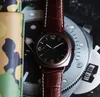 Männer Automatische Bewegung Watschen Lederband Männer wasserdichte Armbanduhren 47mm Männer Armbanduhr 2103