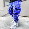 Grandes jardas calças de carga dos homens impressão solta confortável masculino jogging empilhados sweatpants homens hip hop streetwear S-5xl